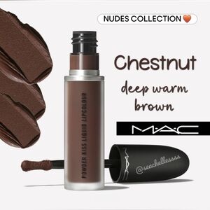 MAC Cosmetics Powder Kiss Liquid Lipsticl Chestnut Warm Brown Brand New In Box